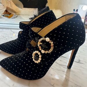 Jimmy Choo Black Pearl-Embellished Heels